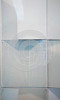 Abstract white pattern design partition for interior decoration.