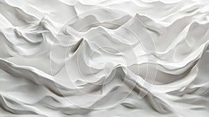 Abstract white peaks with a textured surface, minimalist landscape