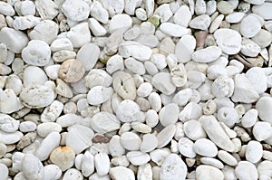 Abstract white pebble stones background