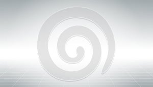 Abstract white perspective grid square lines on gray gradient background. Vector