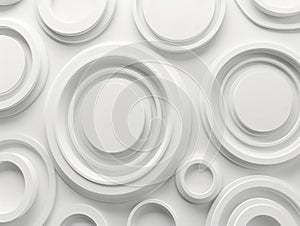 Abstract White Plates Composition