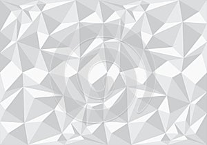 Abstract white polygon pattern background texture vector photo