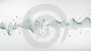 Abstract white polygonal wave background