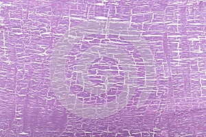 Abstract white and purple painted cracked background