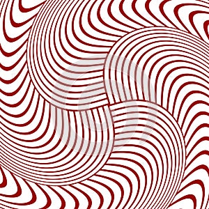 Abstract White and Red Stripes.hypnosis spiral.Seamless Black and white stripes background.seamless wave line patterns