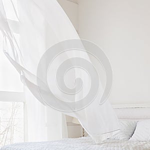 Abstract white room interior