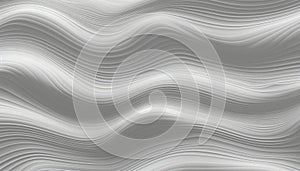 Abstract white seamless wave texture pattern background in monochromatic white color scheme