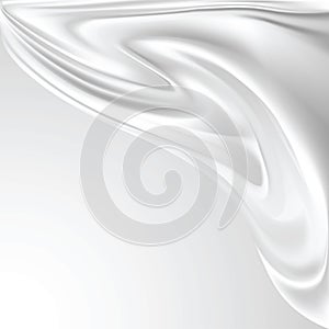 Abstract white silk