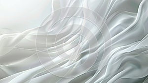Abstract white silk background 3d rendering 3d illustration