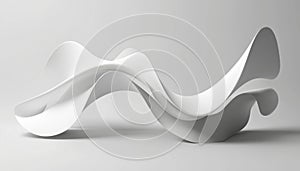 Abstract White With Smooth Curve