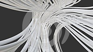 Abstract white smooth lines on gray background