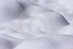 Abstract white snow forms and shapes pattern