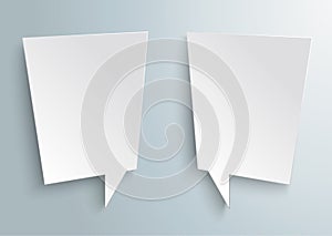 2 Abstract White Speech Bubbles