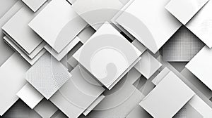 Abstract white squares overlap textured background design element