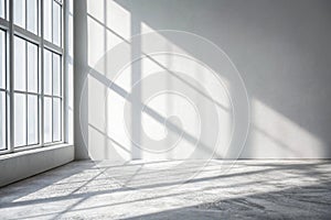 Abstract white studio background for product presentation