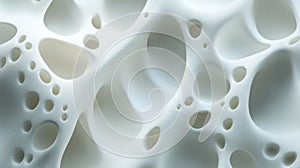 Abstract White Surface With Irregular Holes