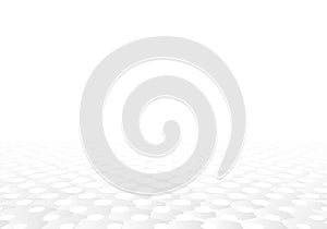 Abstract white template design of tech geometric style. Simple floor of perspective template backgrounc