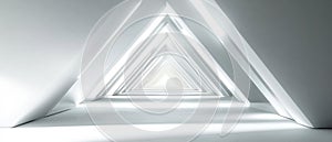 Abstract White Triangular Corridor