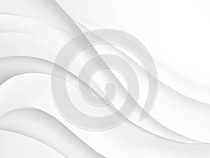 Abstract White Wave Composition 3D Rendered Curves, Minimalist Design, White Background,Abstract Wallpaper,White Curves Abstract,