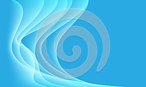Abstract white wave curve smoke on blue with blank space design modern background vector