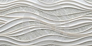 Abstract White Waves on Marble Wall Panel, texture , pattern