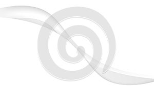 Abstract White Wavy with Curved Lines background. Paper Art Design. Illustration Vector photo