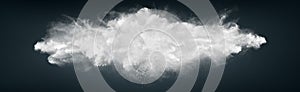 Abstract wide design of white powder snow cloud