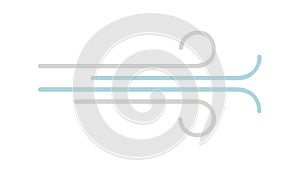 Abstract Wind Current Air Flow Vector Icon, vector design Generative AI