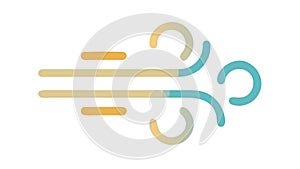 Abstract Wind Flow or Air Current Lines, vector design Generative AI