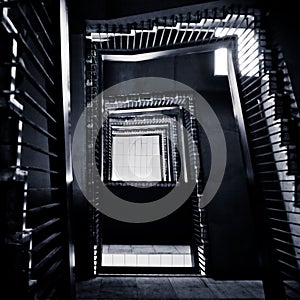Abstract winding staircase