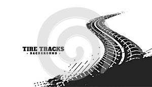 Abstract winding tire track mark background