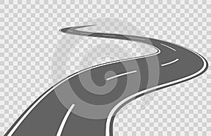 Abstract winding vector road