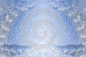 Abstract window ice or frost symmetric pattern