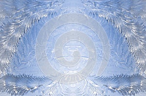 Abstract window ice or frost symmetric pattern