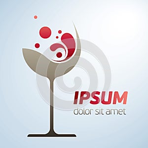 Abstract wine glass symbol