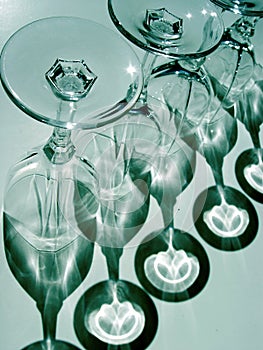 Abstract wine glasses