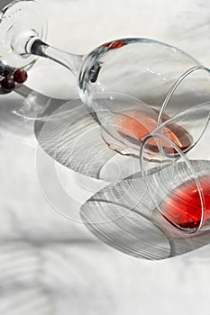 Abstract wine glasses, art glassware