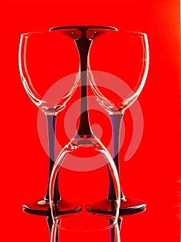 Abstract Wine Glassware Background Design