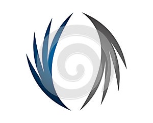abstract wing logo icon template