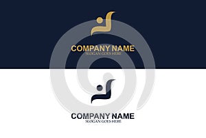 Abstract wings logo design vector