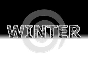 Abstract winter background with frozen effect