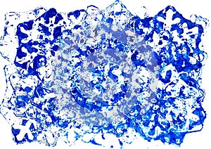 Abstract winter blue background made by acrylics prints photo