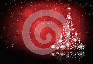 Abstract winter christmas red background