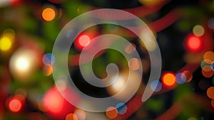 Abstract winter holidays background with Christmas lights bokeh