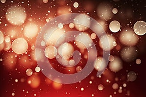 Abstract winter red bokeh background