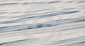 Abstract Winter Snow Landscape with Wind Blown Patterns