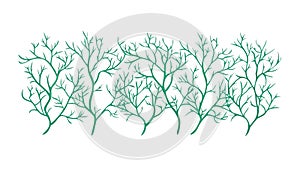 Abstract Winter Tree Branches, Natural Decorative Element, vector design Generative AI