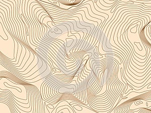 Abstract wireframe background topography contour. Vector illustration