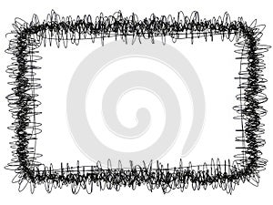 Abstract wireframe border design