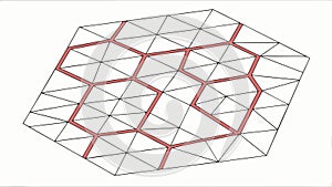 Abstract Wireframe Geometric Grid Structure, vector design Generative AI